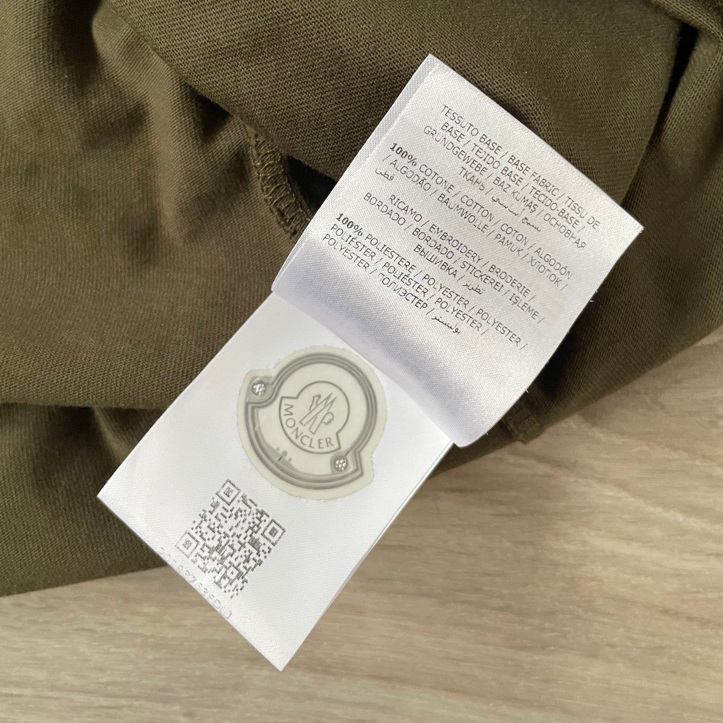 Khaki Moncler tee- L
