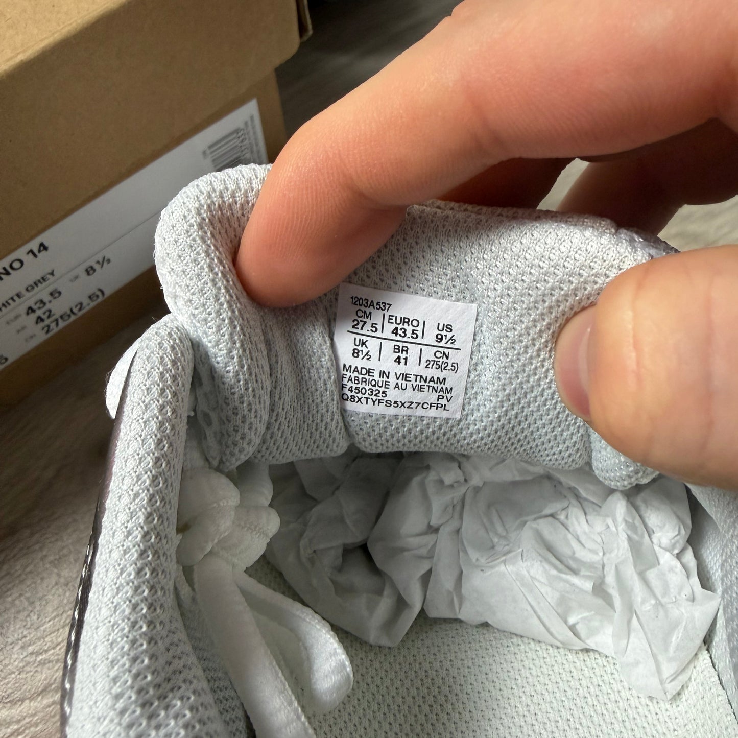 Asics Gel Kayano 14 White Graphite Grey- 8.5