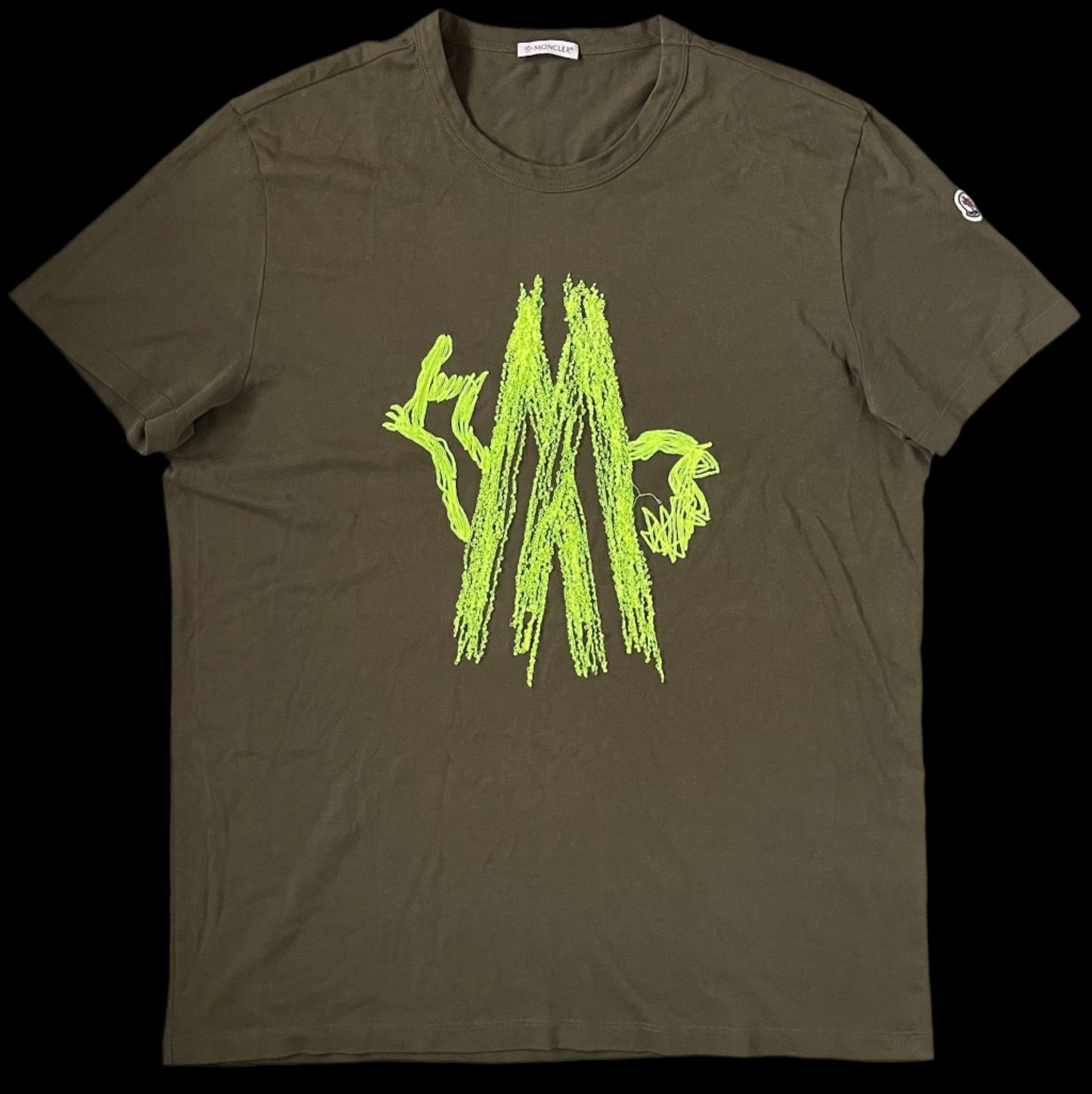 Khaki Moncler tee- L