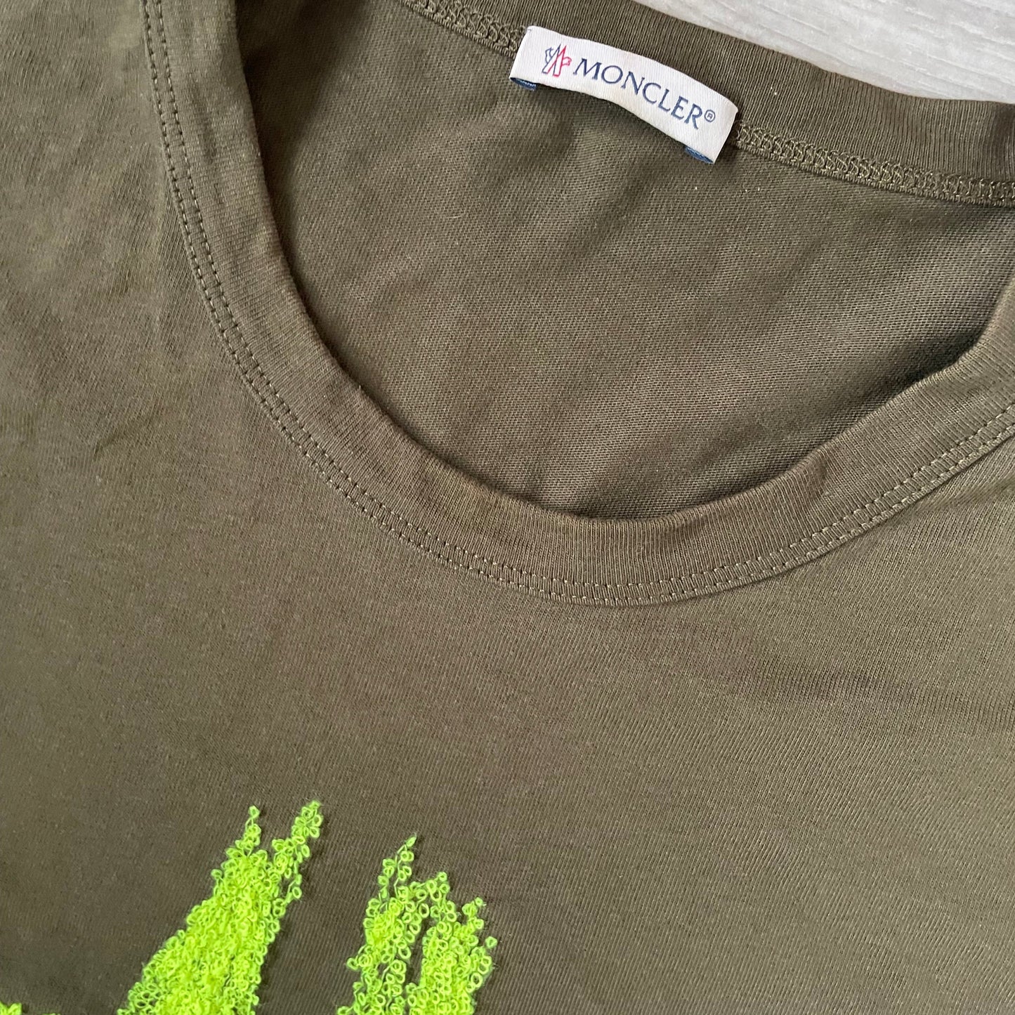 Khaki Moncler tee- L