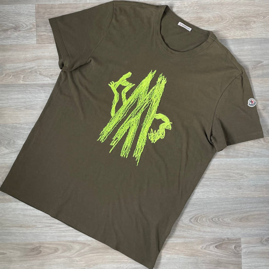 Khaki Moncler tee- L