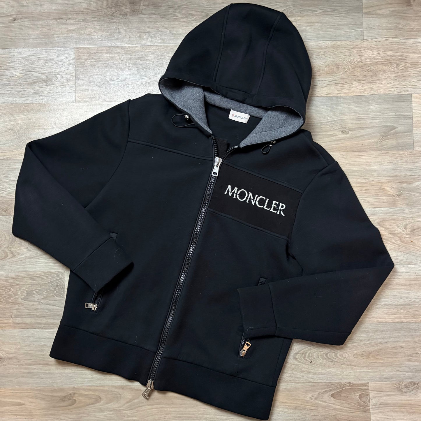 Moncler Zip Up Hoodie- M (Fits S)